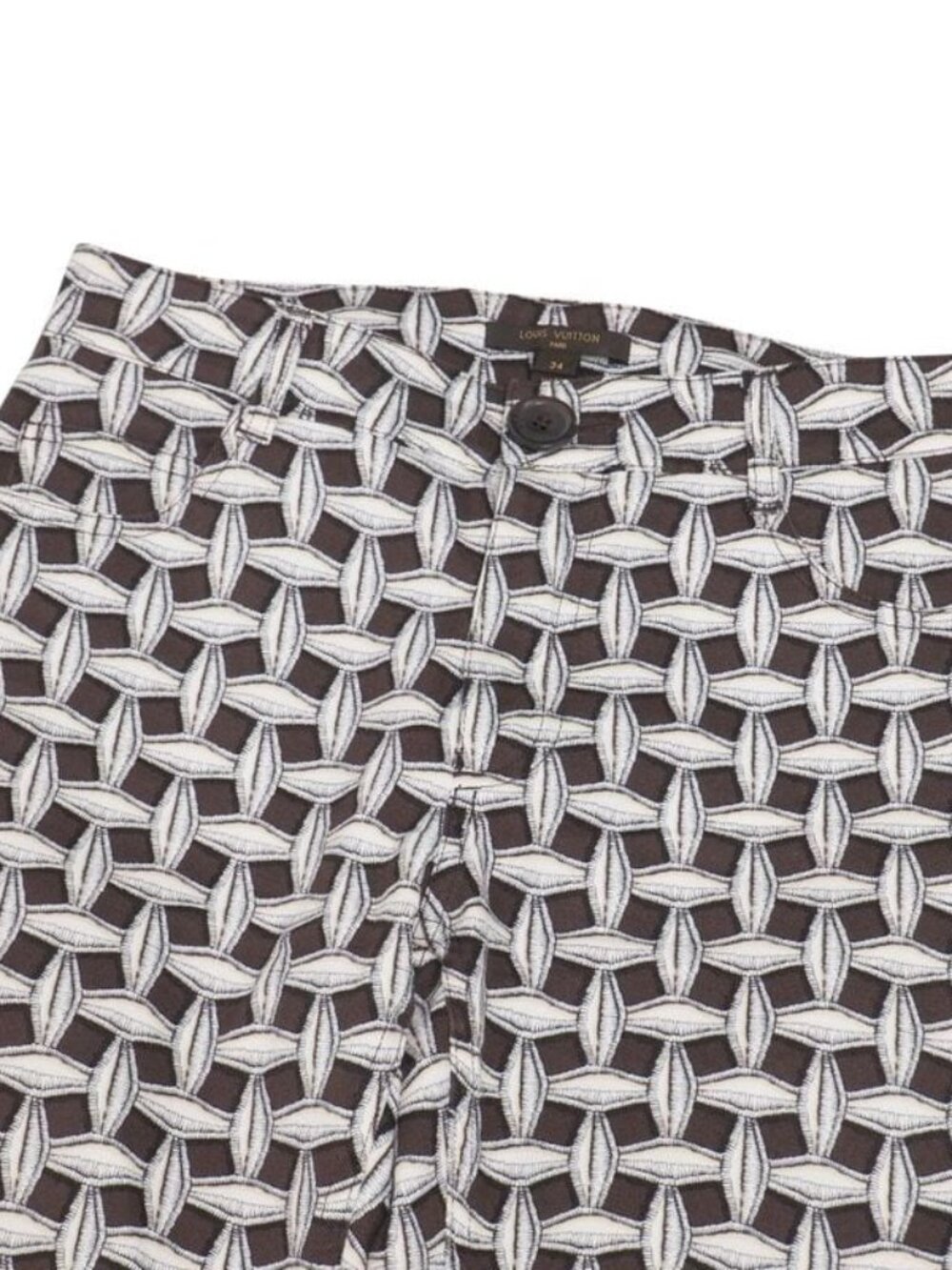 Louis Vuitton Pants Size 34 all Over Patterned Straight Stretch Cropped - Picture 4 of 11